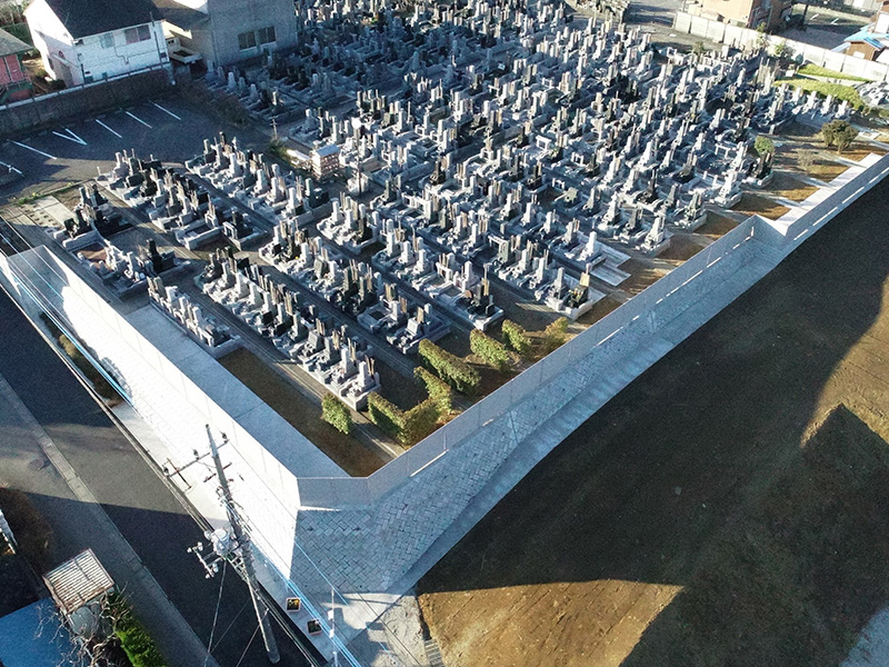 知楽院　間知ブロック工事
